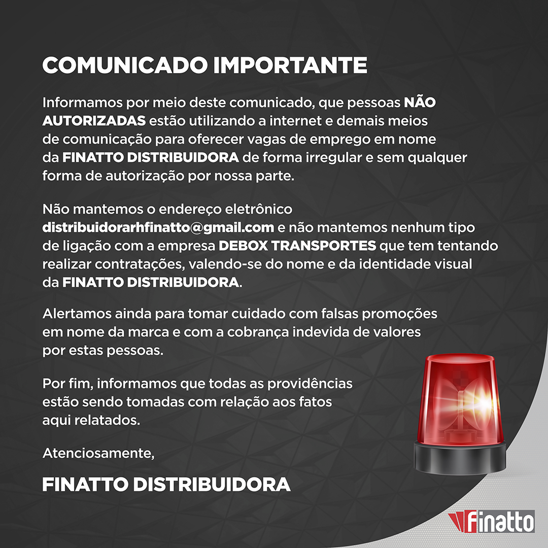 COMUNICADO IMPORTANTE