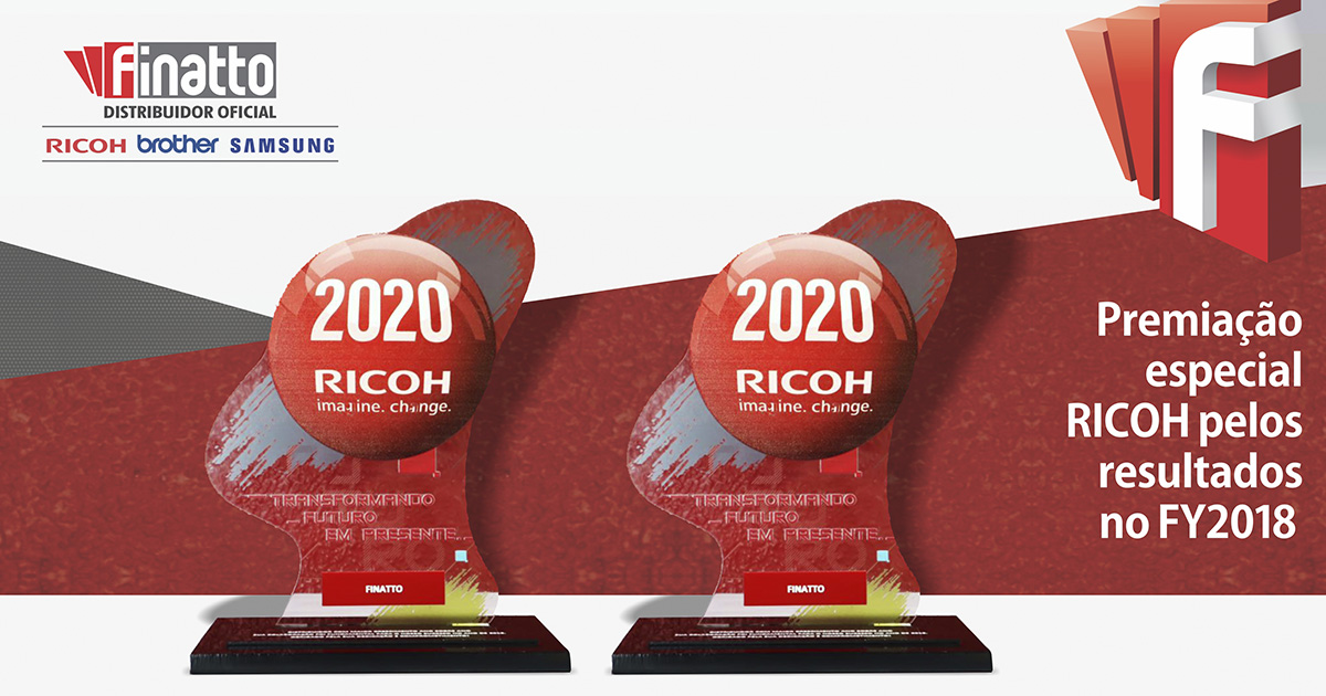 Premiação especial RICOH pelos resultados no FY2018